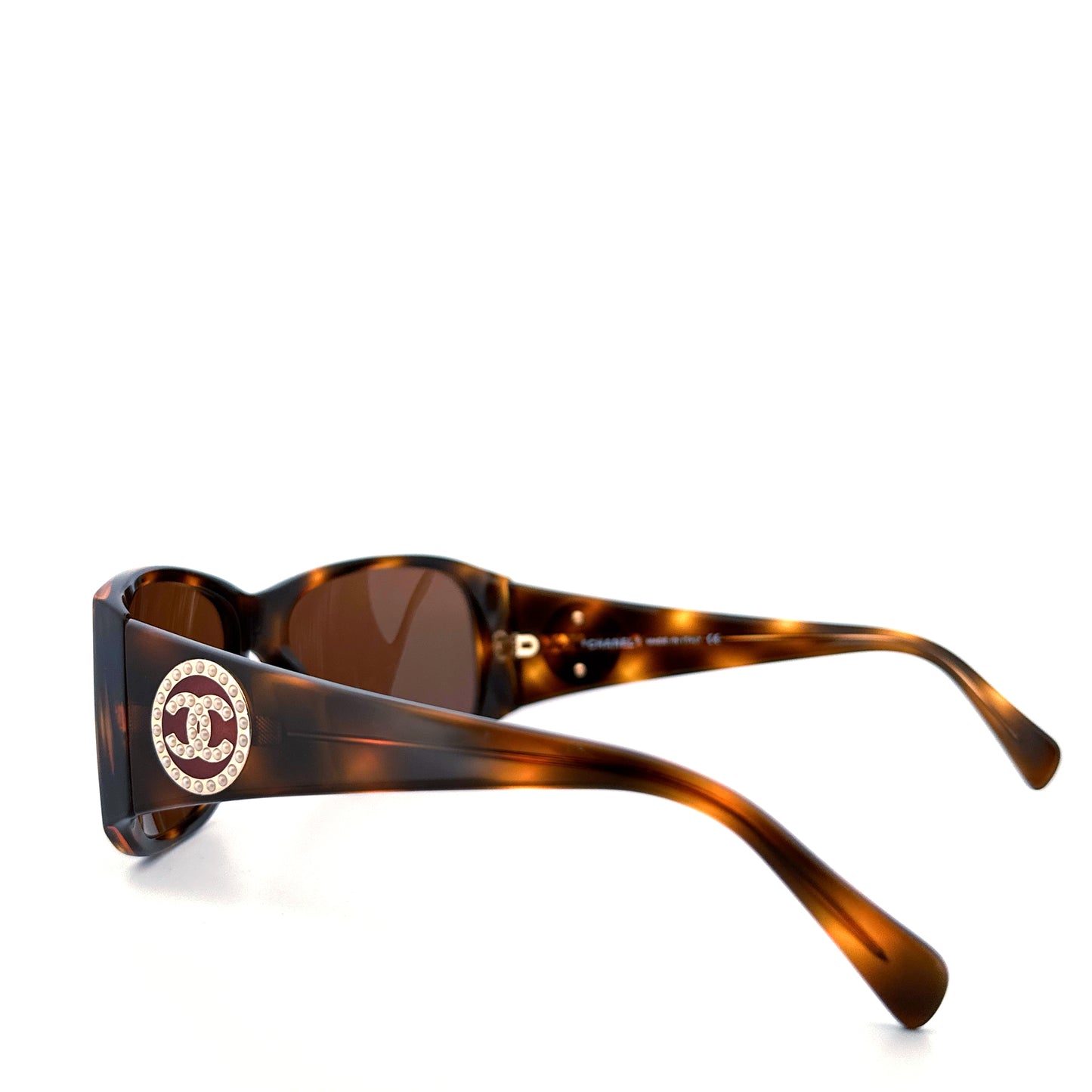 Vintage 90s Chanel Pearl Sunglasses - Medium/Large - Made in Italy