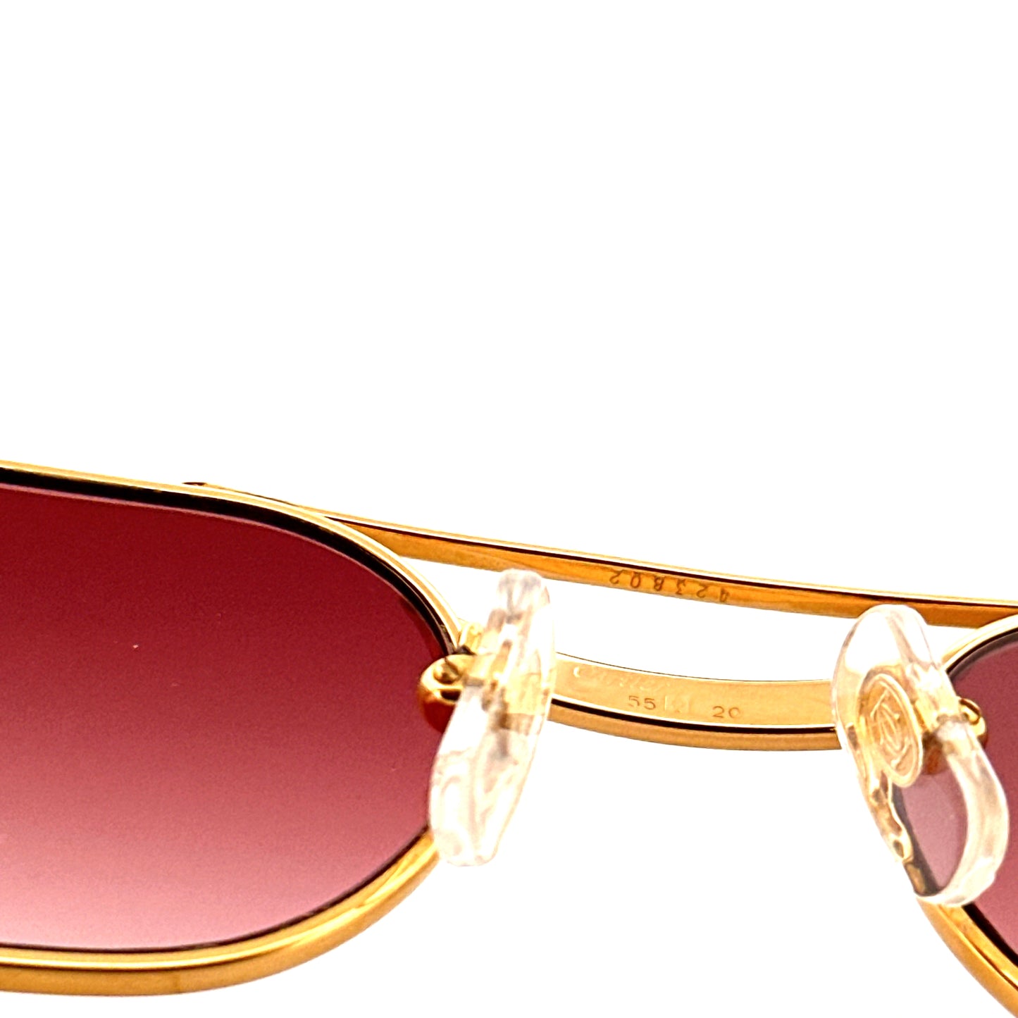 Vintage 80s Cartier Must Red Lacquer Sunglasses - Medium - Made in France