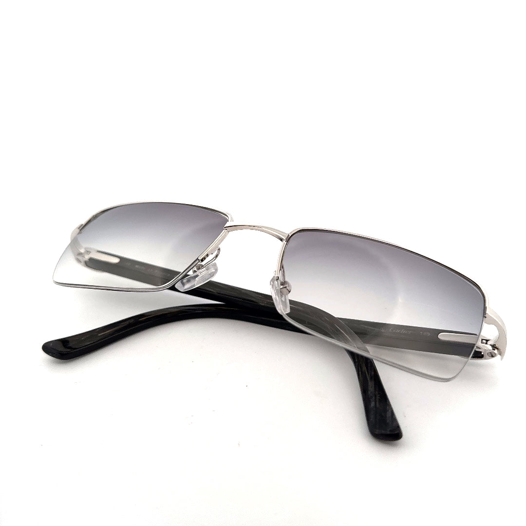 Vintage Cartier C Decor Sunglasses Mod Alghero Semi Rimless Size Medium Made in France