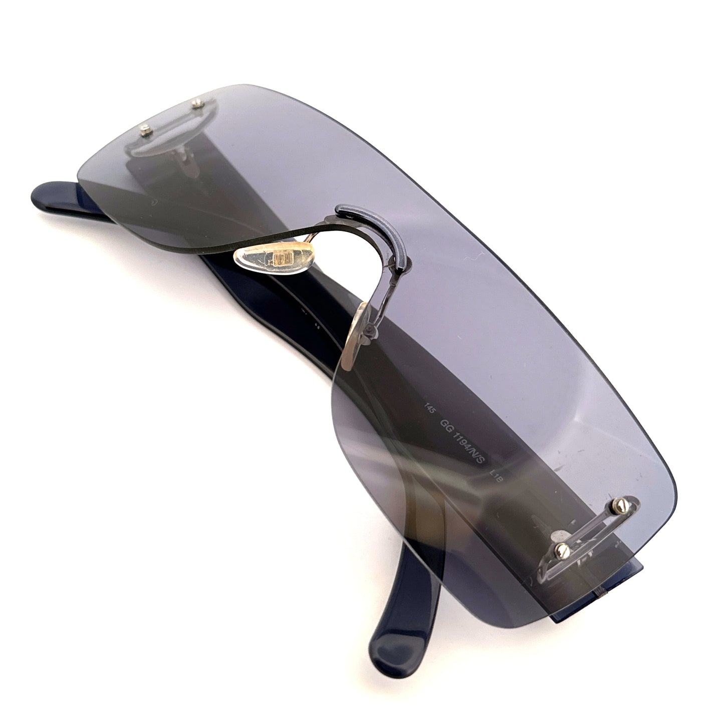 Vintage 90s GG 1194/S Gucci Clear Mask Sunglasses - Medium - Made in Italy