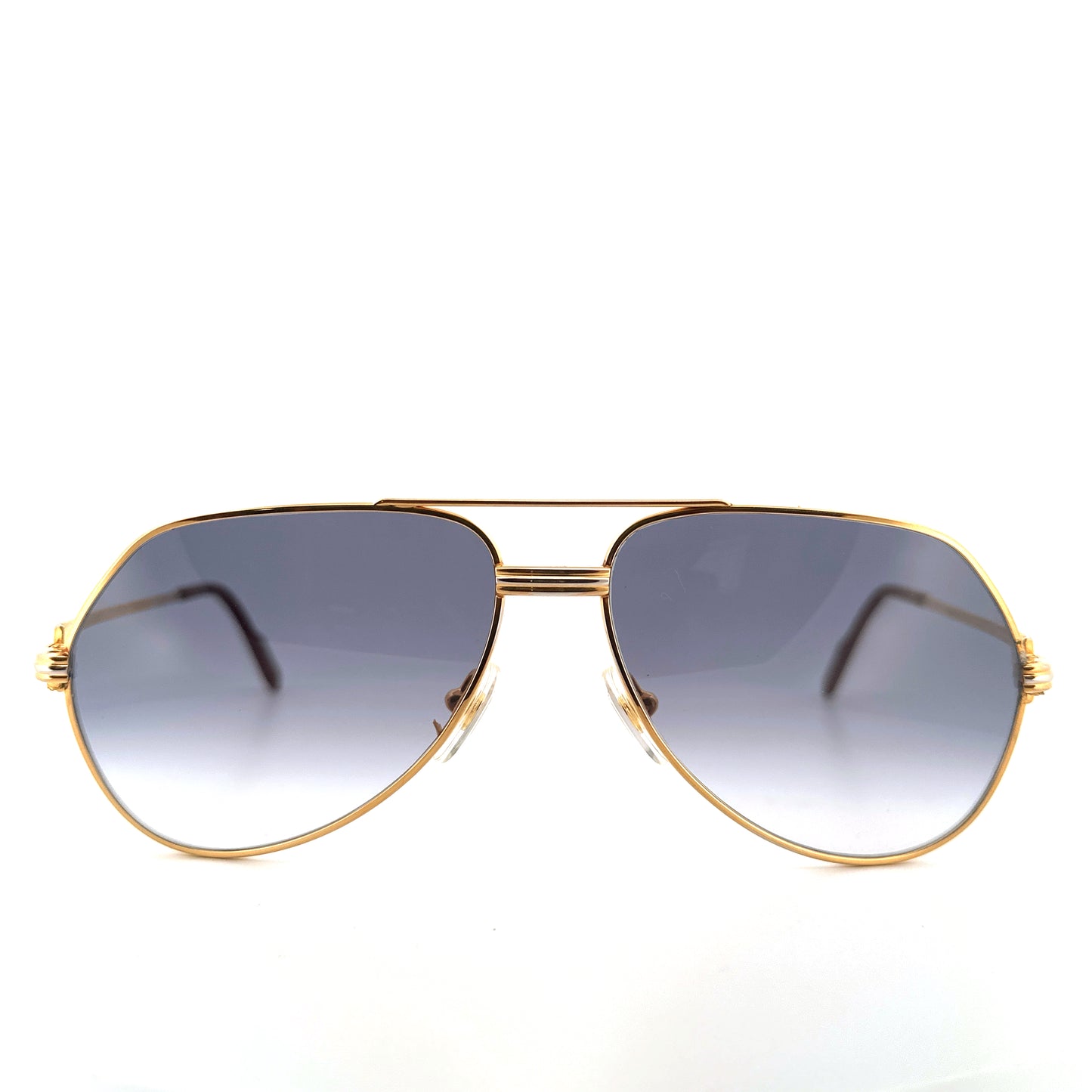 Vintage 80s Cartier Aviator Sunglasses Vendome Louis - Medium - Made in France