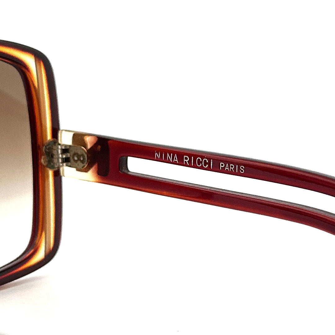 Vintage 70s Nina Ricci Paris Oversized Sunglasses Mod NR-67 Hand Made in France