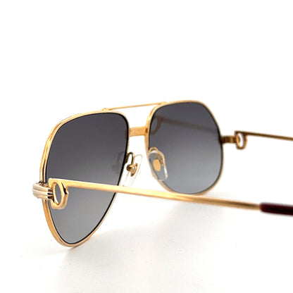Vintage 80s Cartier Aviator Sunglasses Vendome LC - Small/Medium - Made in France