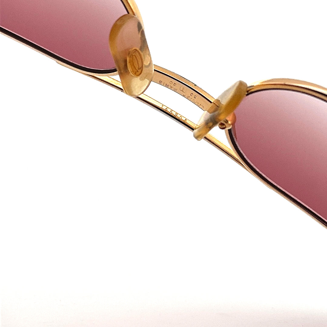 Vintage 80s Cartier Must Santos Sunglasses - Medium - Made in France