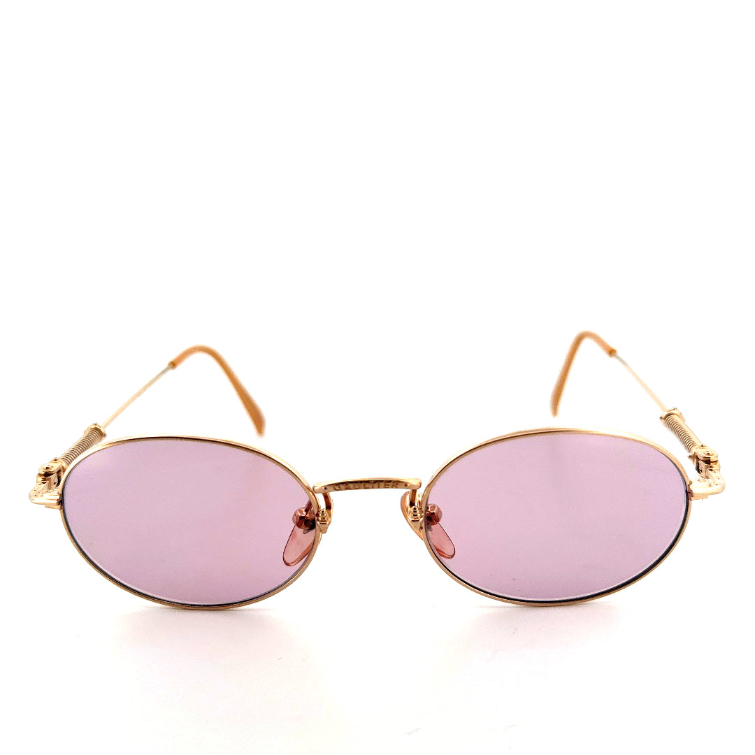 Vintage 90s Jean Paul Gaultier 55-6101 Oval Sunglasses Size S JPG Made in Japan