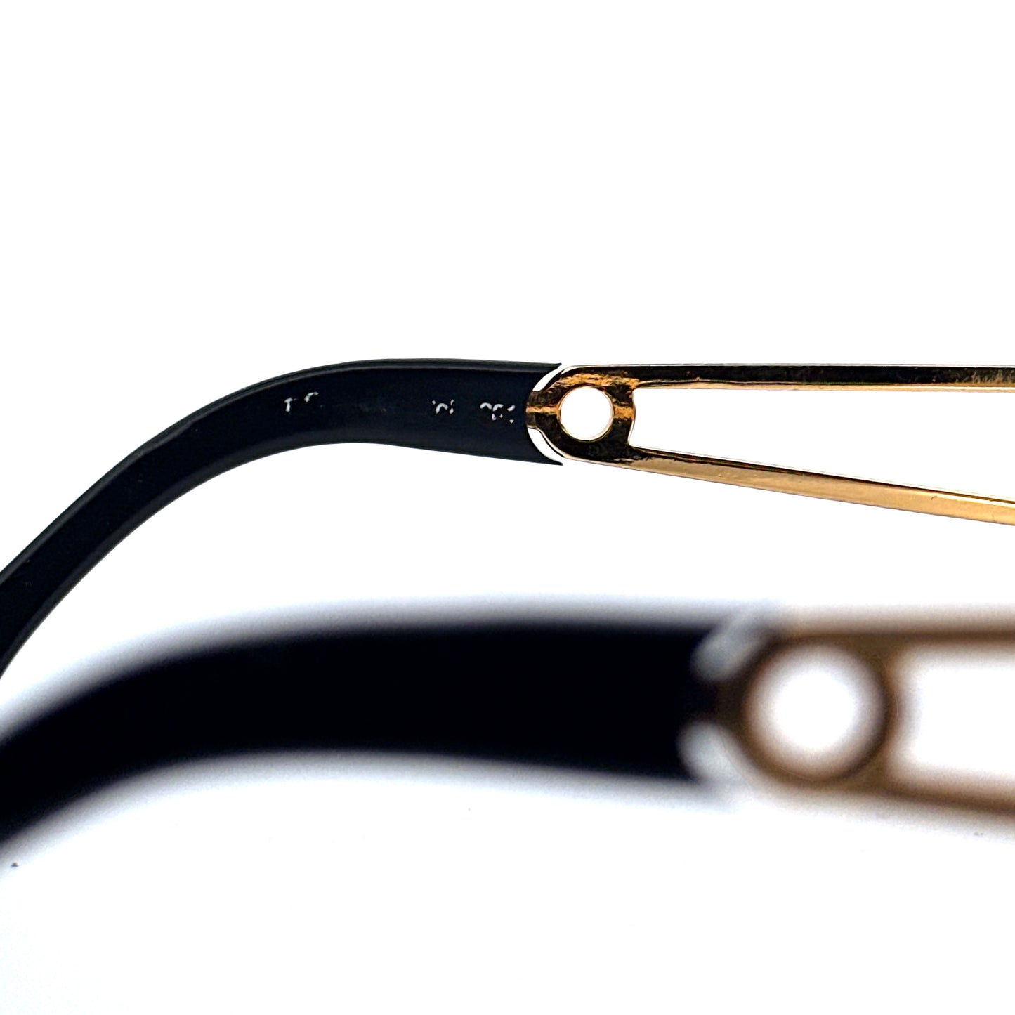 Vintage 90s Fendi FS 300 Oval Sunglasses Black & Gold - Medium - Made in Italy