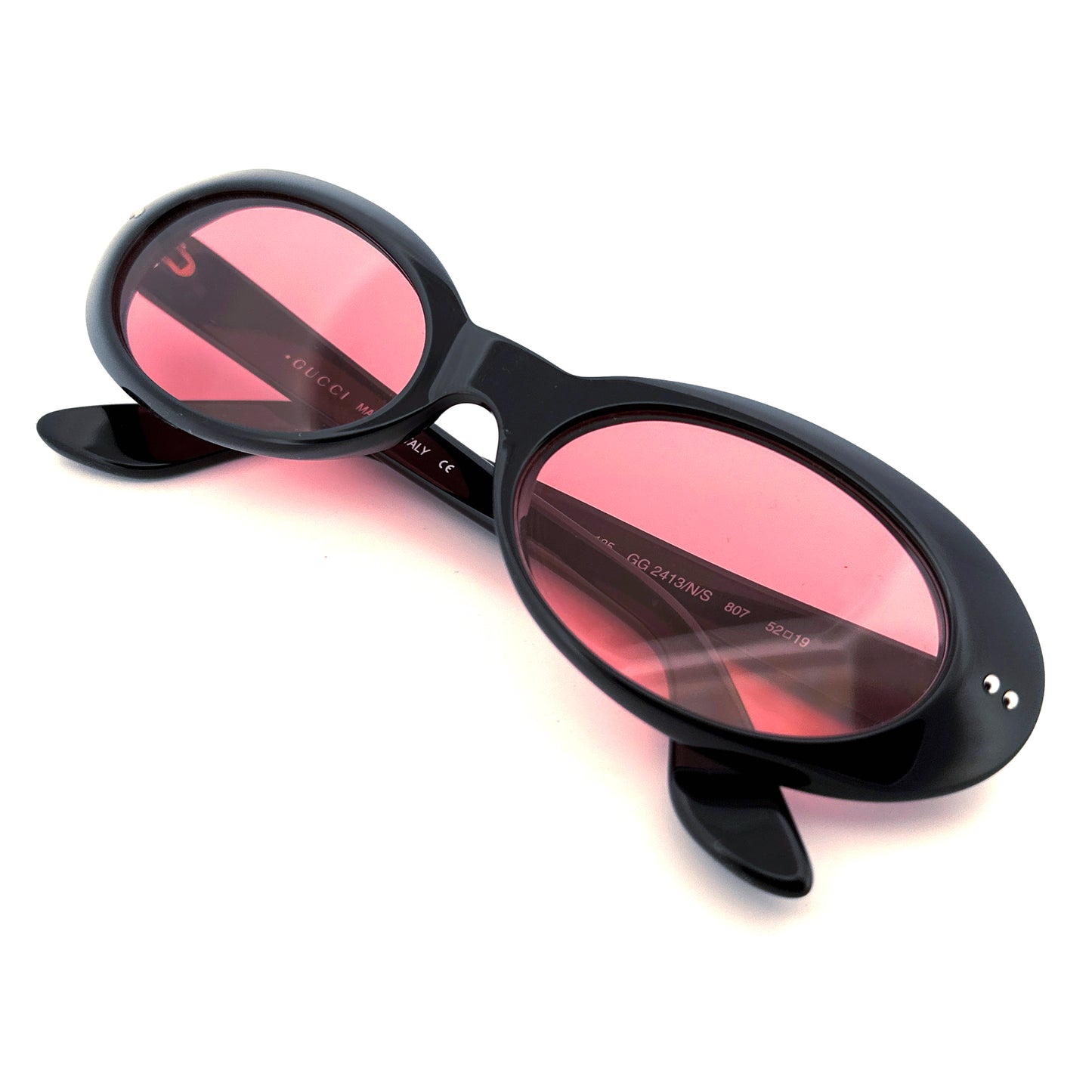 Vintage 90s Gucci 2413 Oval Sunglasses - Medium - Made in Italy