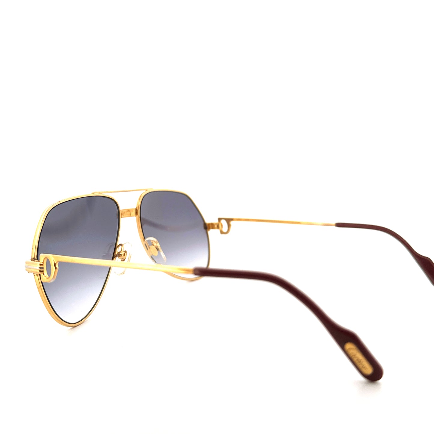Vintage 80s Cartier Aviator Sunglasses Vendome Louis - Medium - Made in France