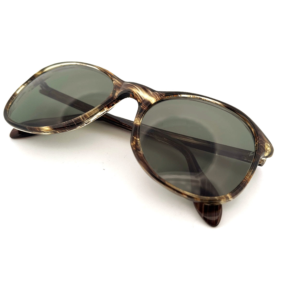 Vintage 70s Zollitsch Germany Sunglasses Mottled Brown Aviator Size Medium/Large