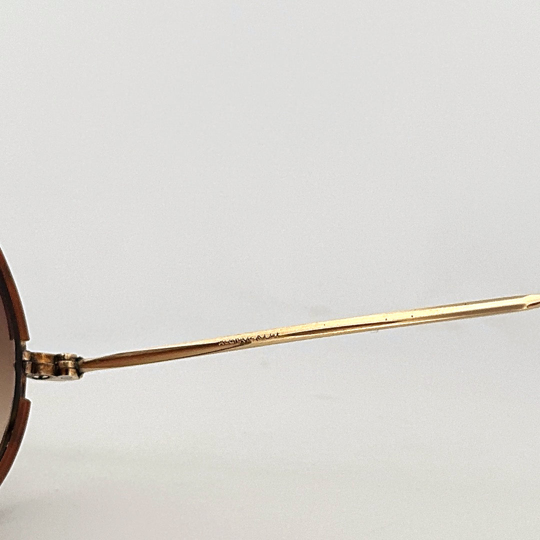 Vintage Algha 12KT Round Gold Filled Sunglasses - Small - Made in England