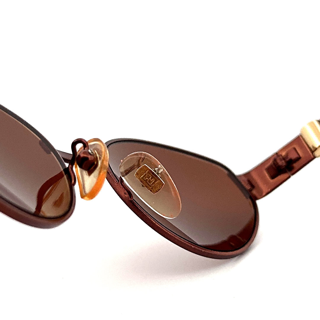 Vintage 90s Fendi Oval Sunglasses Mod 7127 Size M Made in Italy