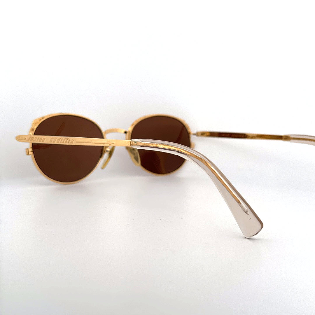 Vintage 90s Junior Gaultier 57-2173 Oval Sunglasses Made in Japan