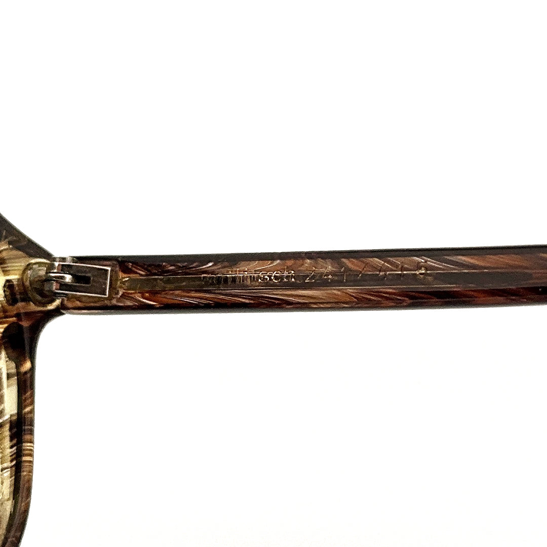 Vintage 70s Zollitsch Germany Sunglasses Mottled Brown Aviator Size Medium/Large