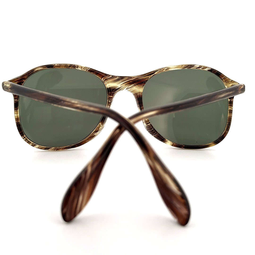 Vintage 70s Zollitsch Germany Sunglasses Mottled Brown Aviator Size Medium/Large