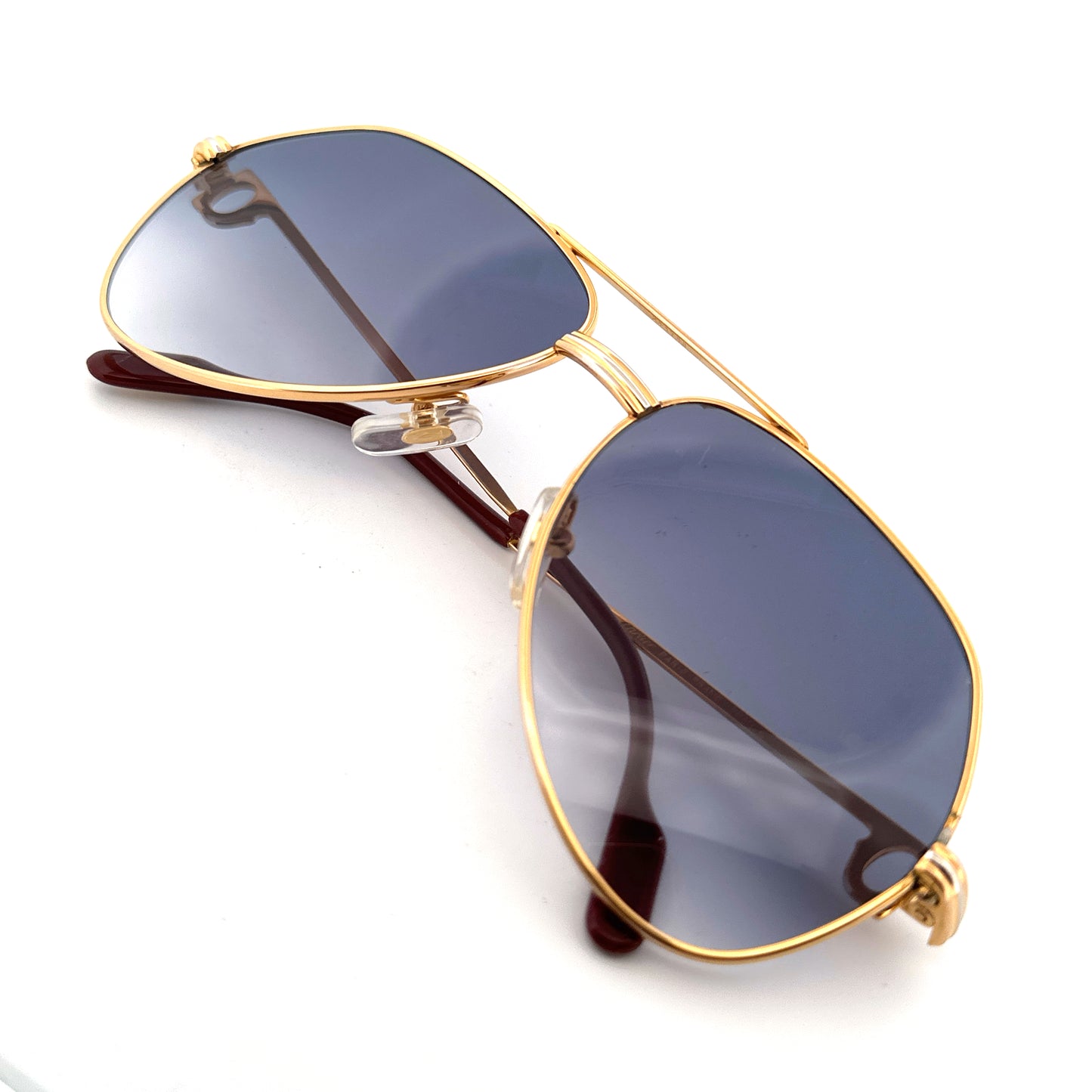 Vintage 80s Cartier Aviator Sunglasses Vendome Louis - Medium - Made in France