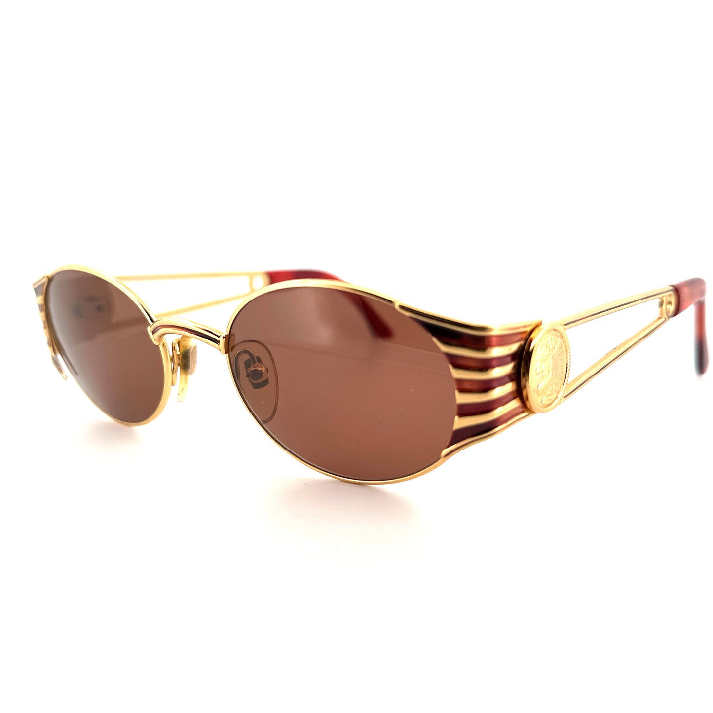 Vintage 90s Fendi FS 300 Oval Sunglasses - Medium - Made in Italy