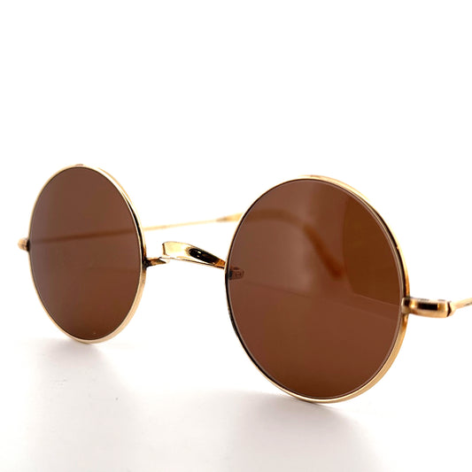 Vintage 30s Round Gold Filled Sunglasses Saddle Bridge Size Small