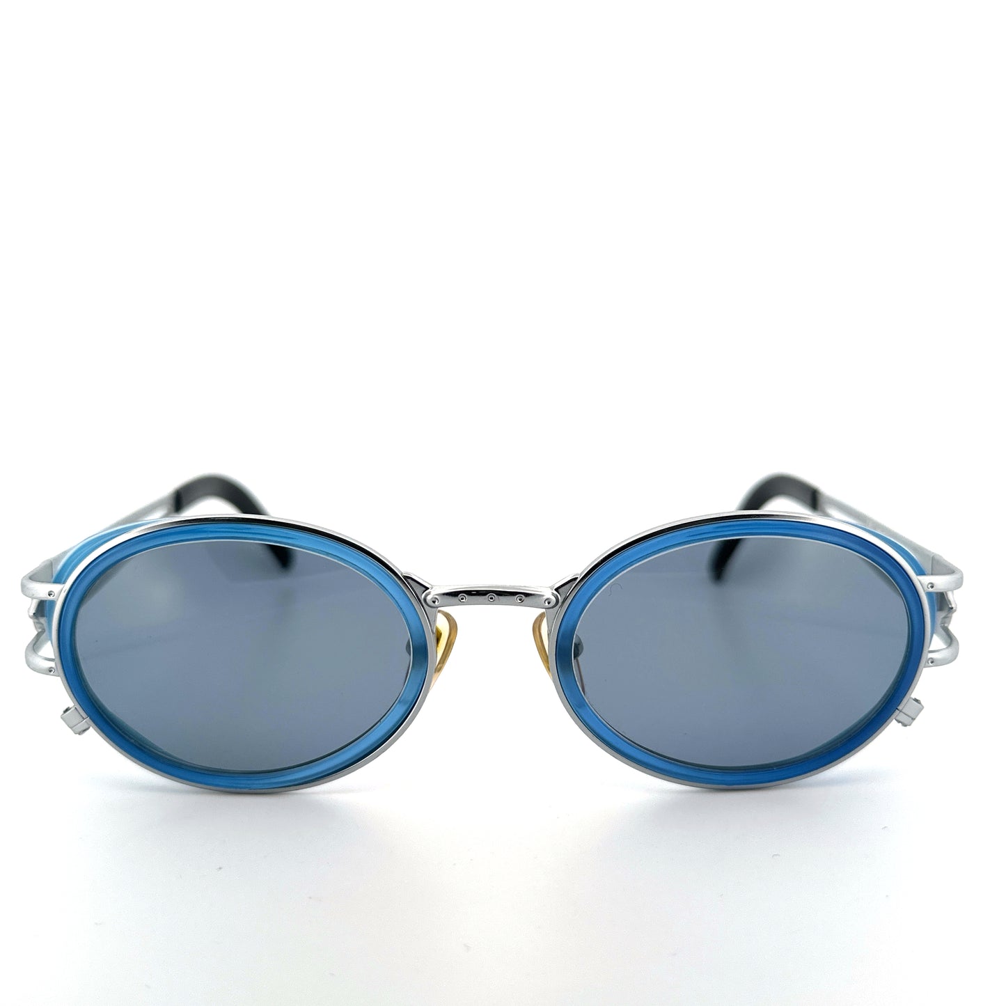 Vintage 90s Jean Paul Gaultier 58-6202 Oval Sunglasses - Medium - JPG Made in Japan