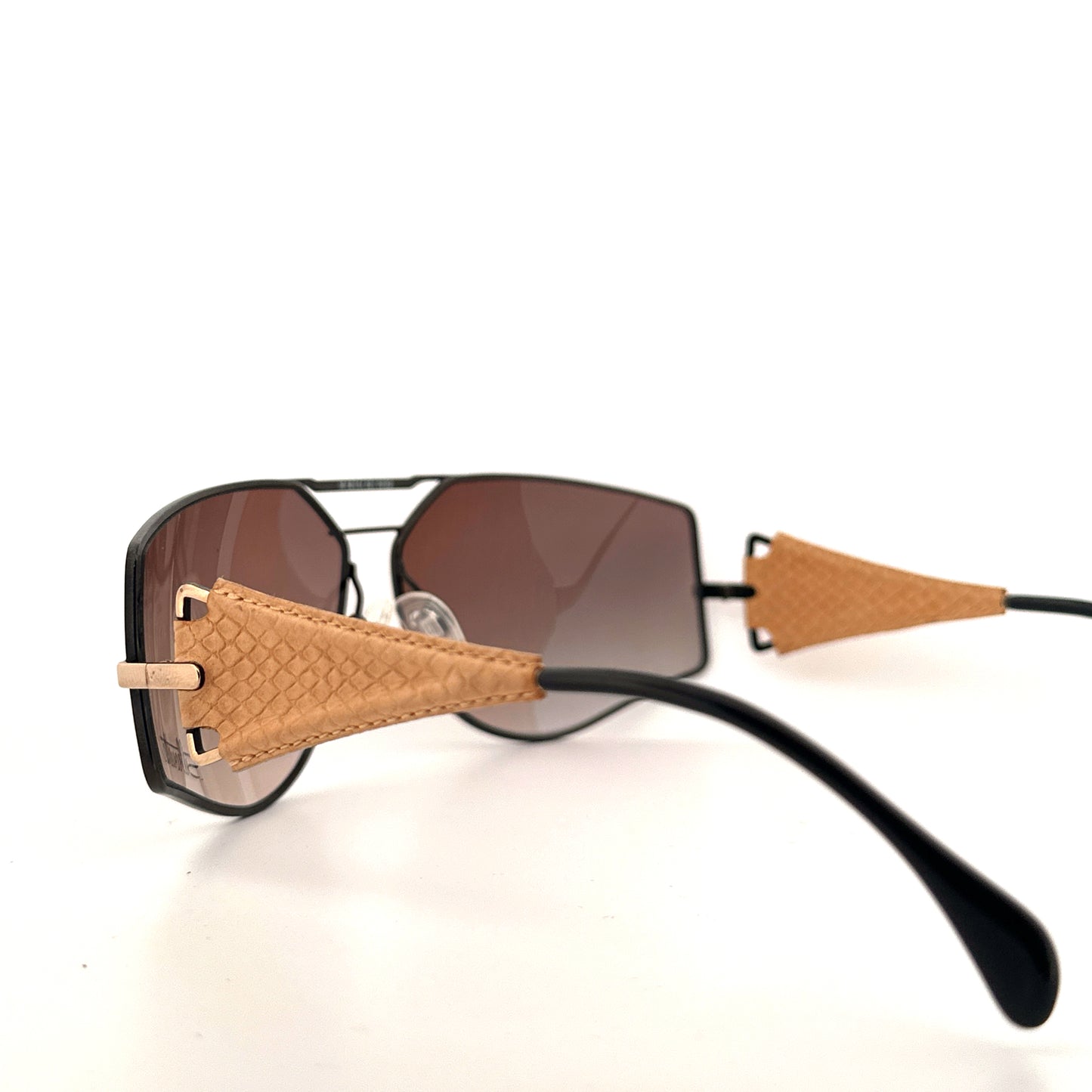 Vintage 80s Silhouette Sunglasses M 8016 Leather - Large - Made in Austria