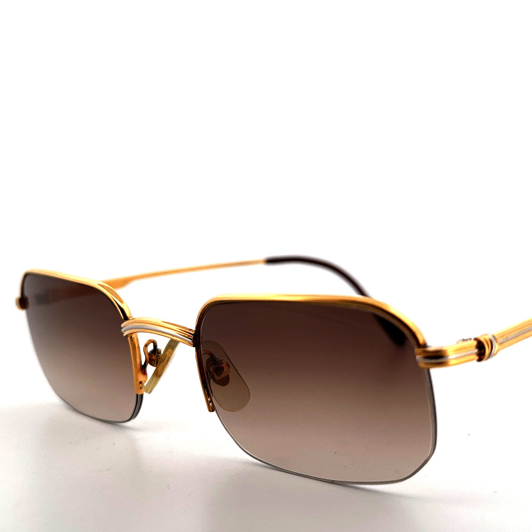 Cartier rimless 2024 vintage sunglasses