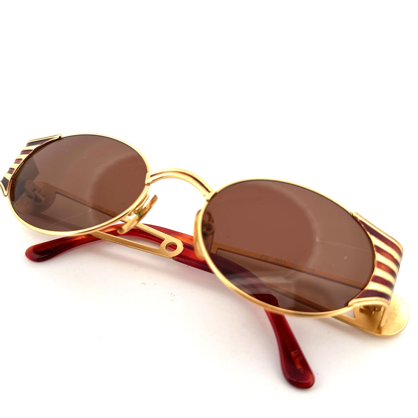 Vintage 90s Fendi FS 300 Oval Sunglasses - Medium - Made in Italy