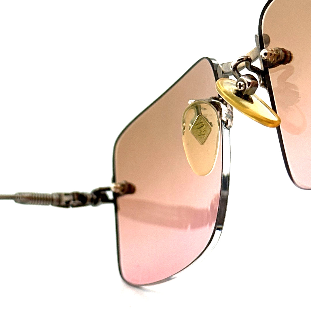 Vintage Jean Paul Gaultier 55-6110 Rimless Sunglasses - Medium - JPG Made in Japan