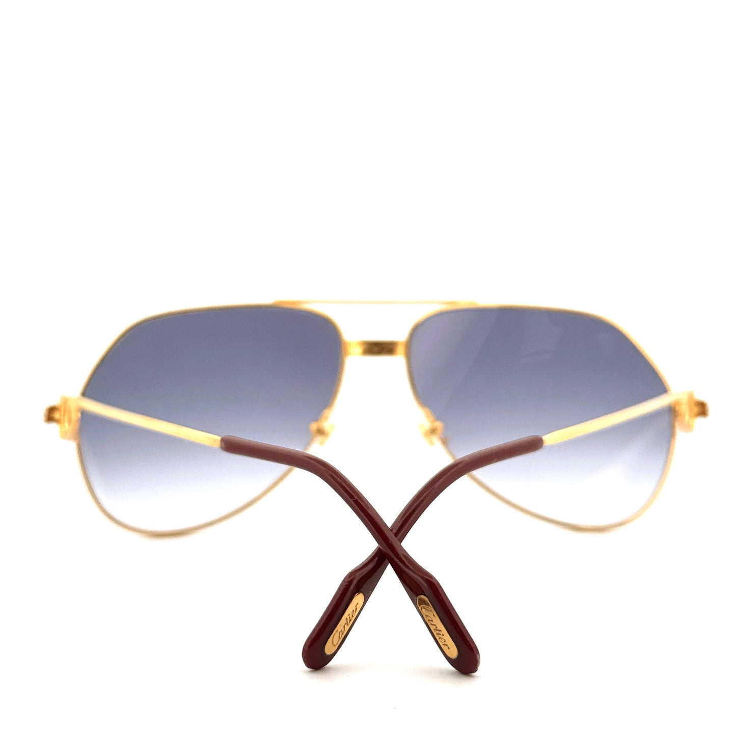 Vintage 80s Cartier Aviator Sunglasses Vendome Louis - Medium - Made in France