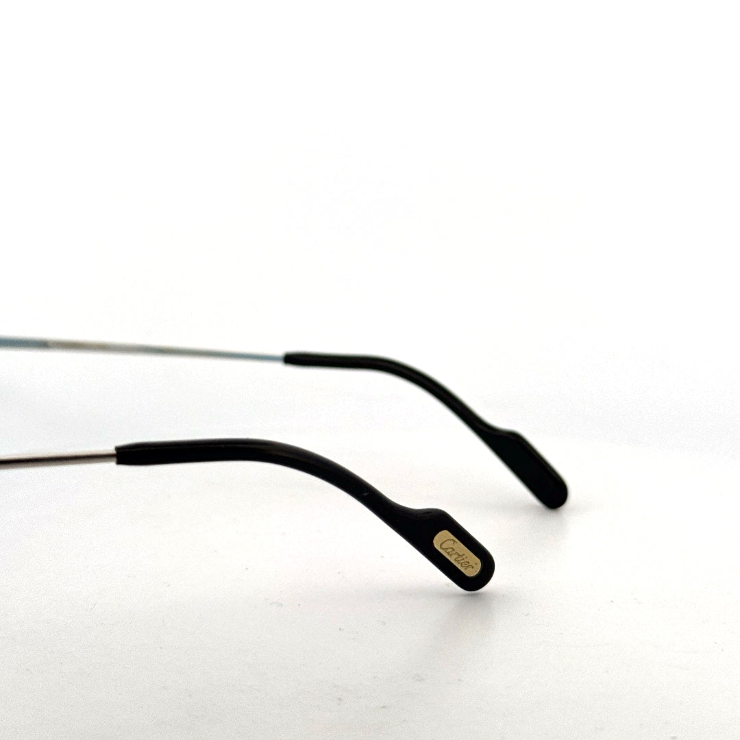 Vintage 90s Cartier Rimless Sunglasses - Medium/Large - Made in France