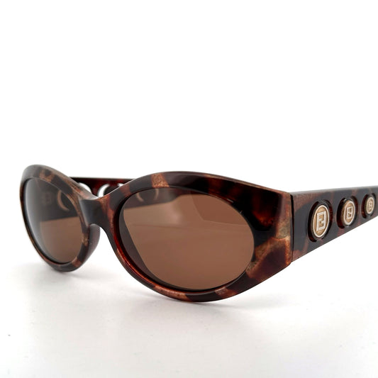 Vintage 90s Fendi Oval Sunglasses Mod 7525 - Medium - Made in Italy