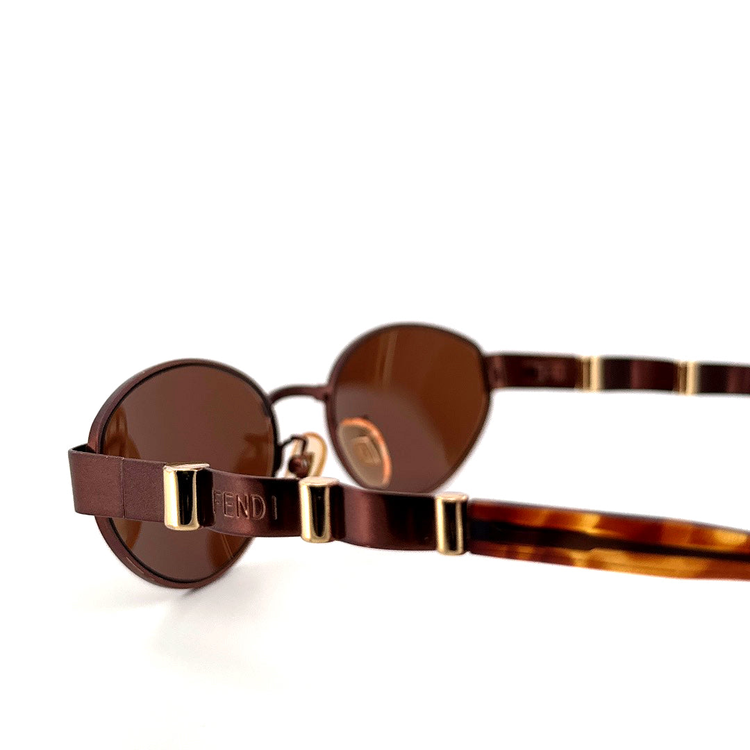 Vintage 90s Fendi Oval Sunglasses Mod 7127 Size M Made in Italy