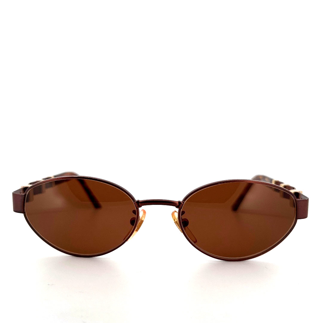 Vintage 90s Fendi Oval Sunglasses Mod 7127 Size M Made in Italy