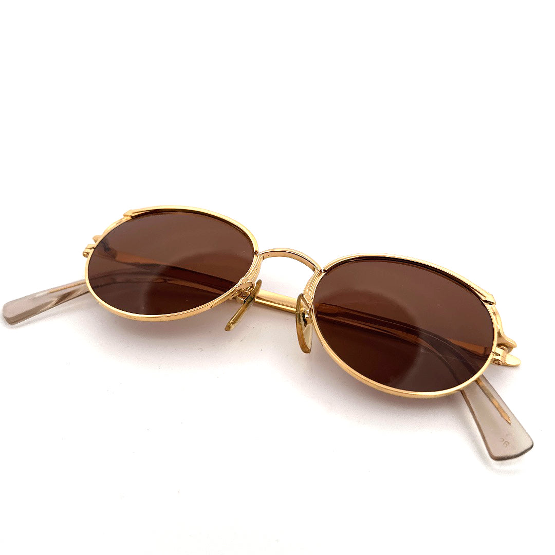 Vintage 90s Junior Gaultier 57-2173 Oval Sunglasses Made in Japan