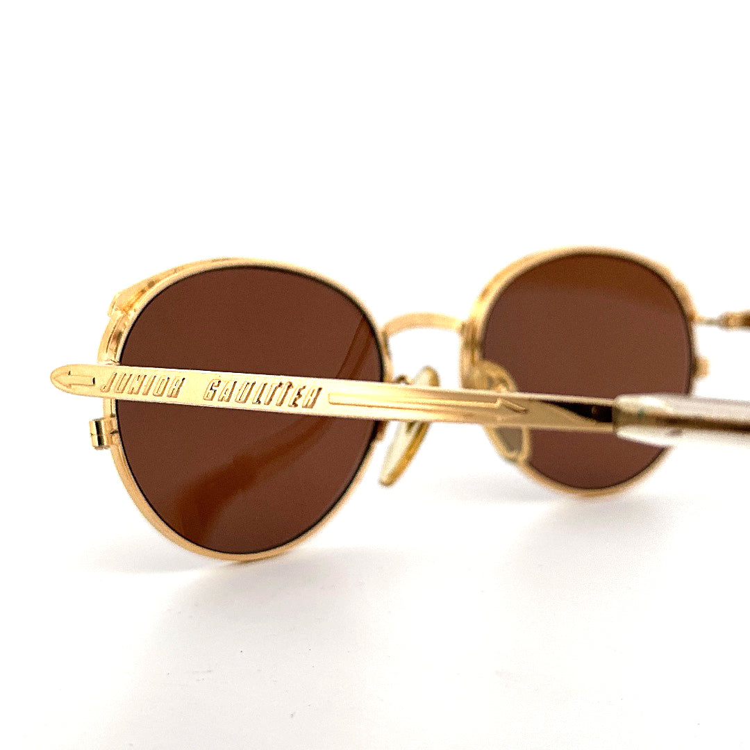 Vintage 90s Junior Gaultier 57-2173 Oval Sunglasses Made in Japan