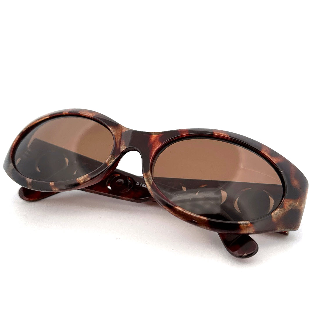 Vintage 90s Fendi Oval Sunglasses Mod 7525 - Medium - Made in Italy