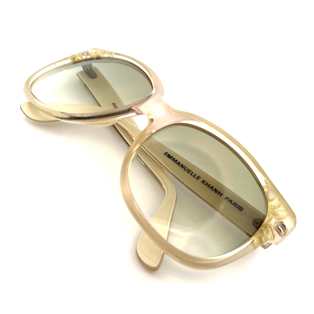 Vintage 70s Emanuel Kahn Paris Oversized Sunglasses Mod 8080 Women’s Medium Made in France