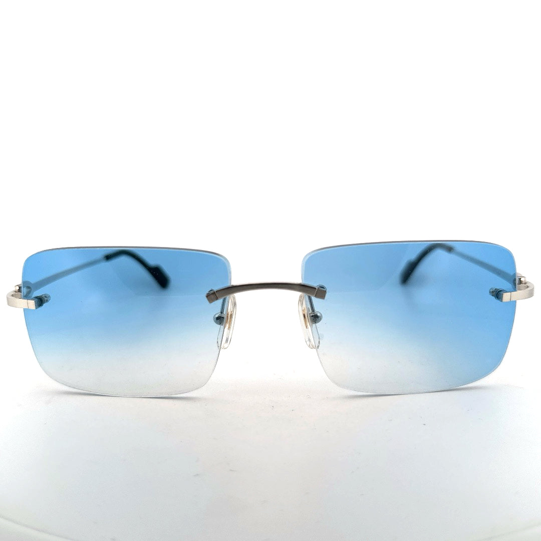 Vintage 90s Cartier Rimless Sunglasses - Medium/Large - Made in France