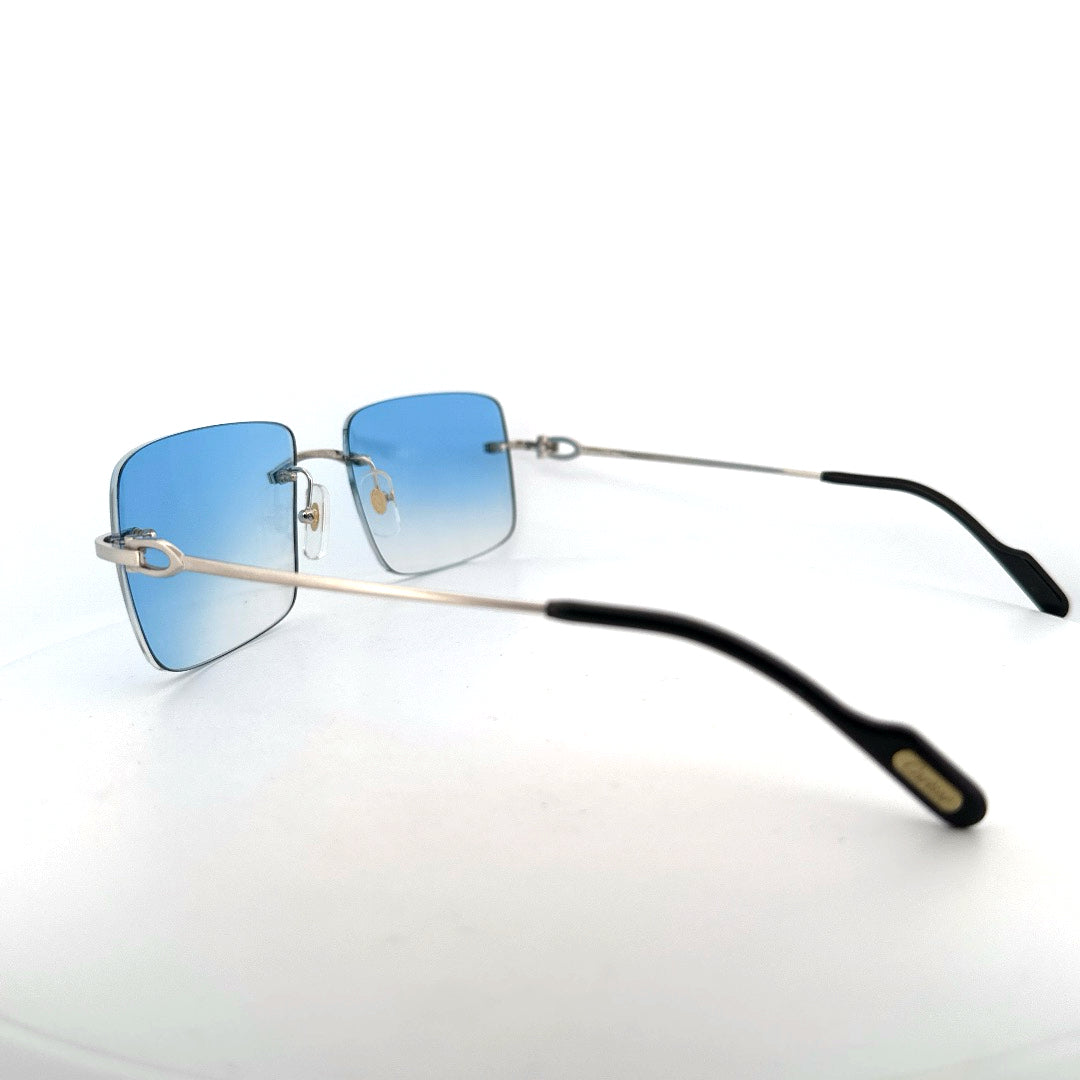 Vintage 90s Cartier Rimless Sunglasses - Medium/Large - Made in France