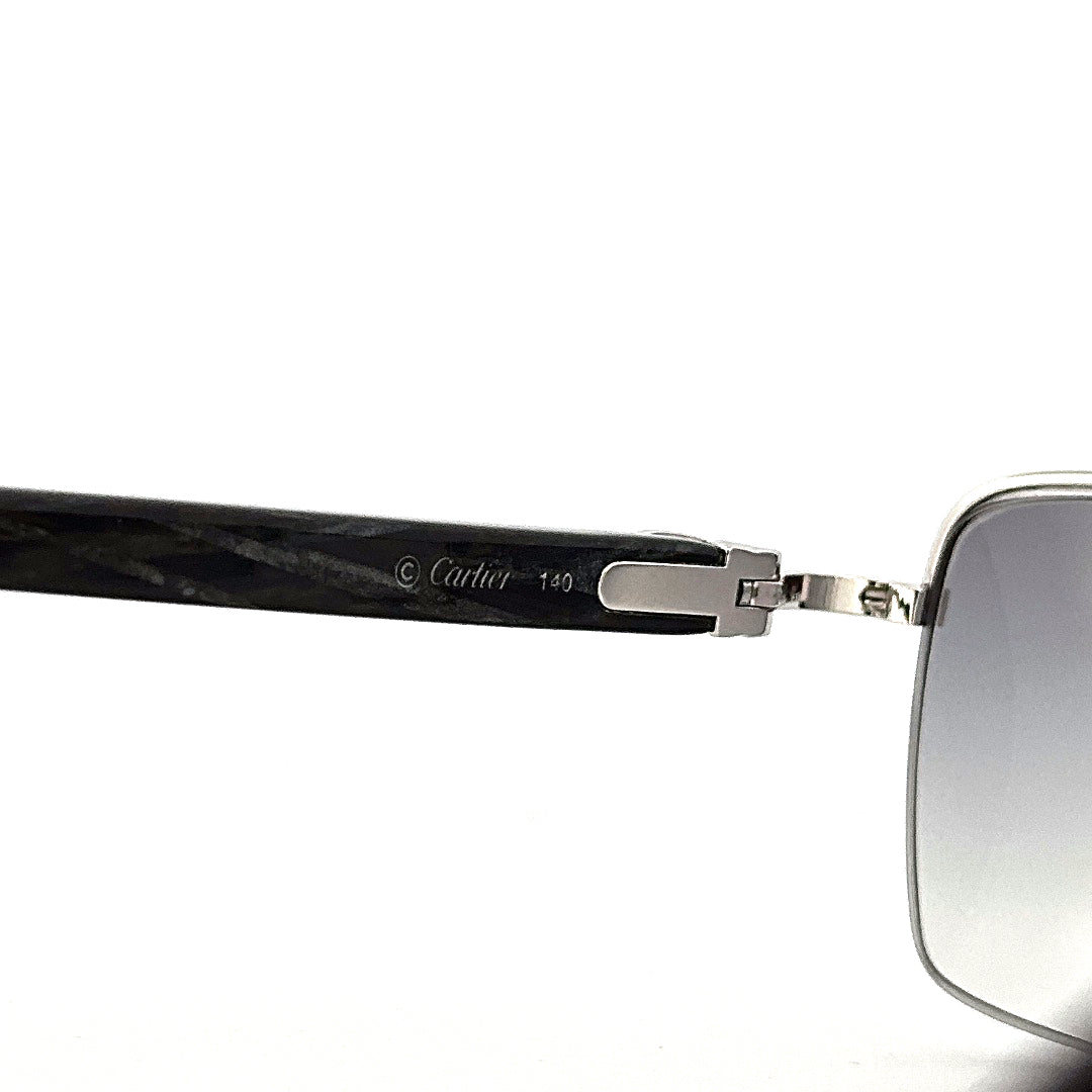 Vintage Cartier C Decor Sunglasses Mod Alghero Semi Rimless Size Medium Made in France