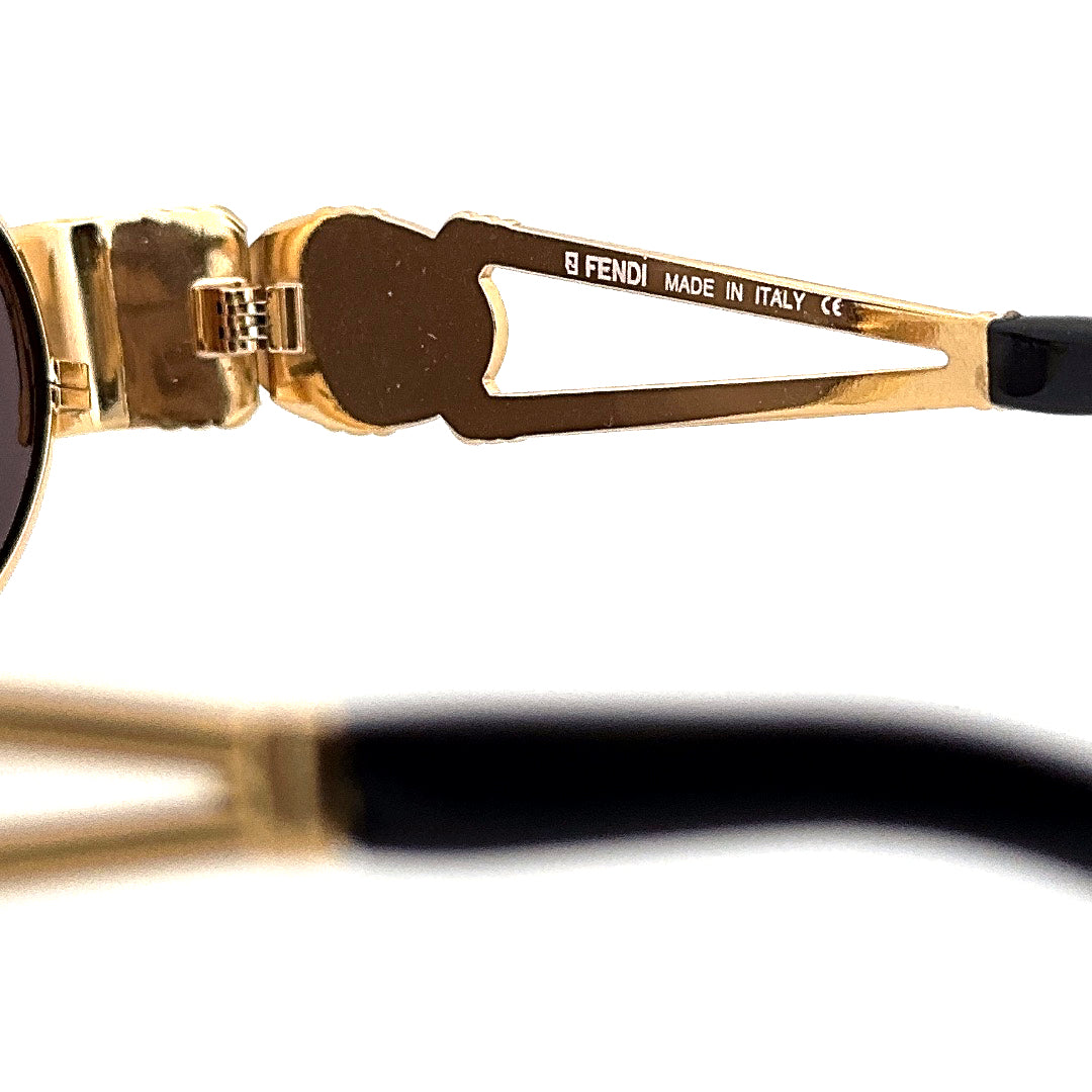 Vintage 90s Fendi Oval Sunglasses Mod 7040 Size M Made in Italy