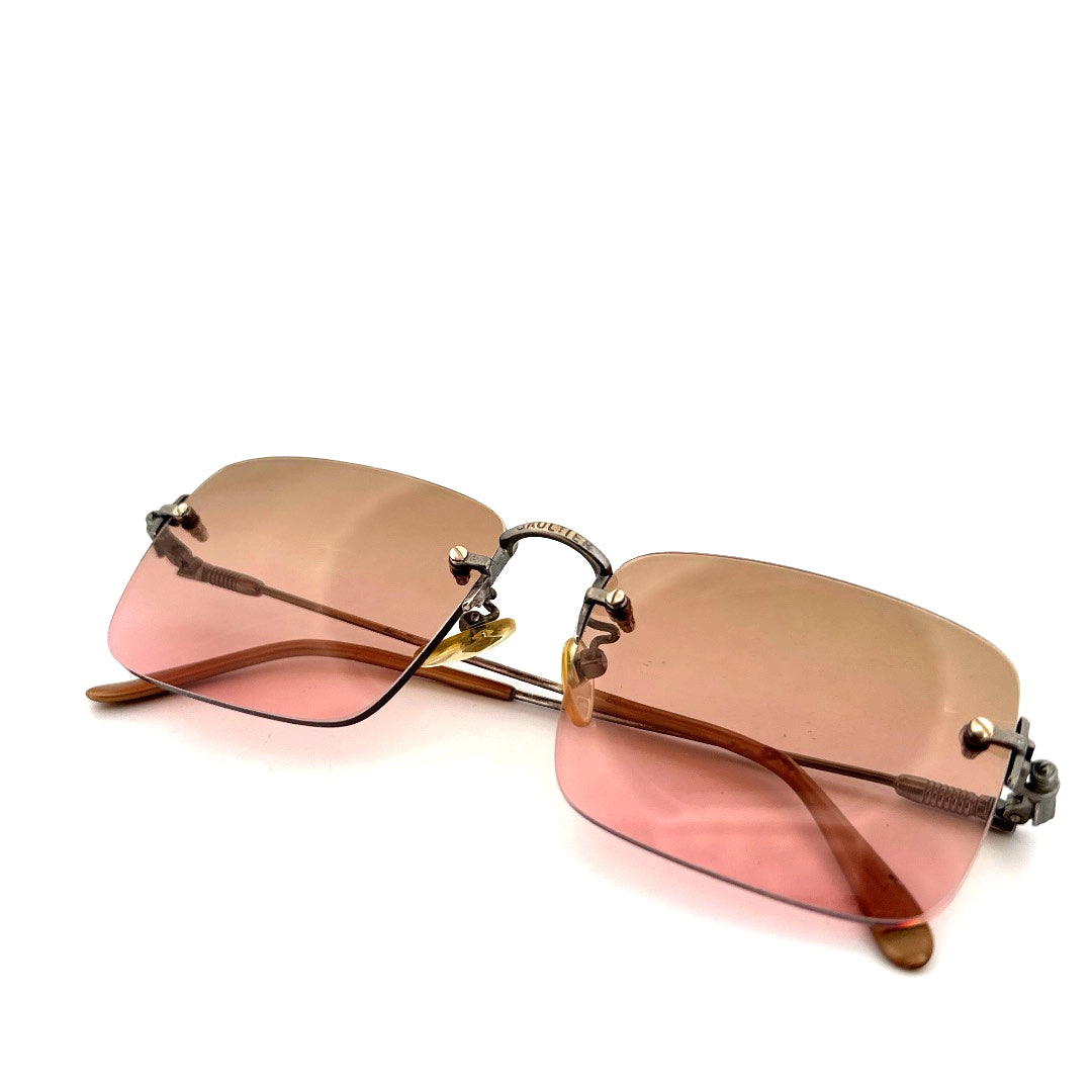 Vintage Jean Paul Gaultier 55-6110 Rimless Sunglasses - Medium - JPG Made in Japan