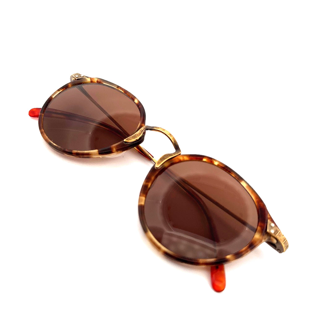 Vintage Oliver Peoples Mod OP-27 Sunglasses Round Small-Medium Made in Japan