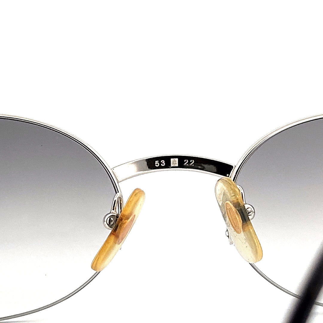 Vintage 90s Cartier Manhattan Semi Rimless Oval Sunglasses Size Medium Made in France