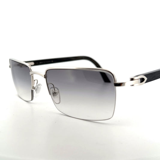Vintage Cartier C Decor Sunglasses Mod Alghero Semi Rimless Size Medium Made in France