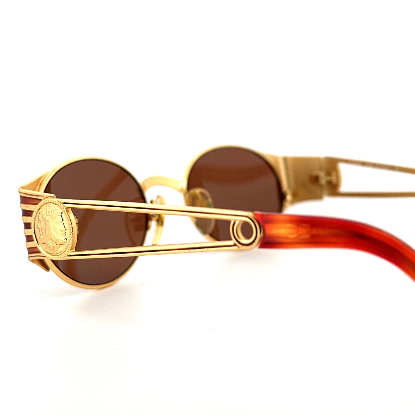 Vintage 90s Fendi FS 300 Oval Sunglasses - Medium - Made in Italy