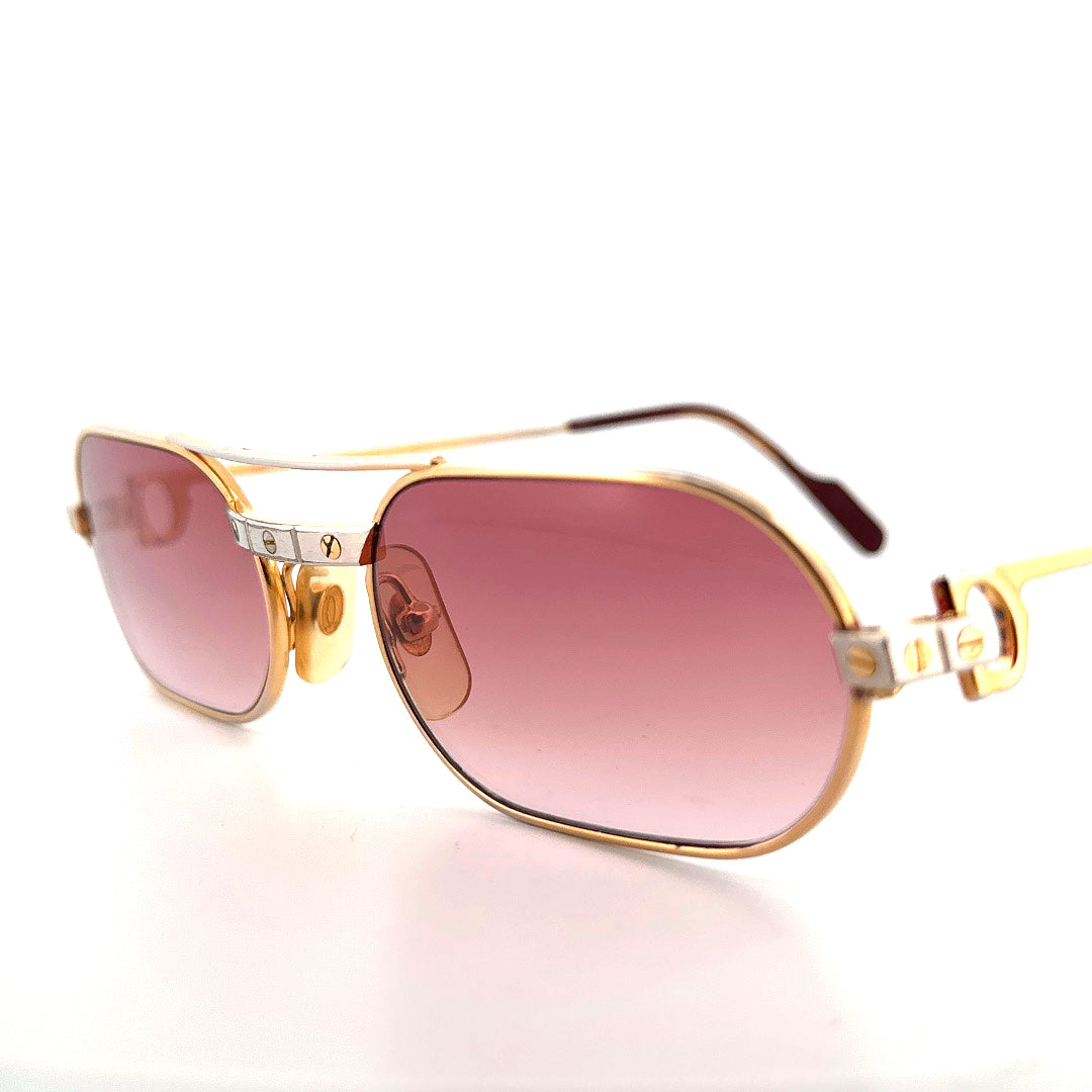 Vintage 80s Cartier Must Santos Sunglasses - Medium - Made in France
