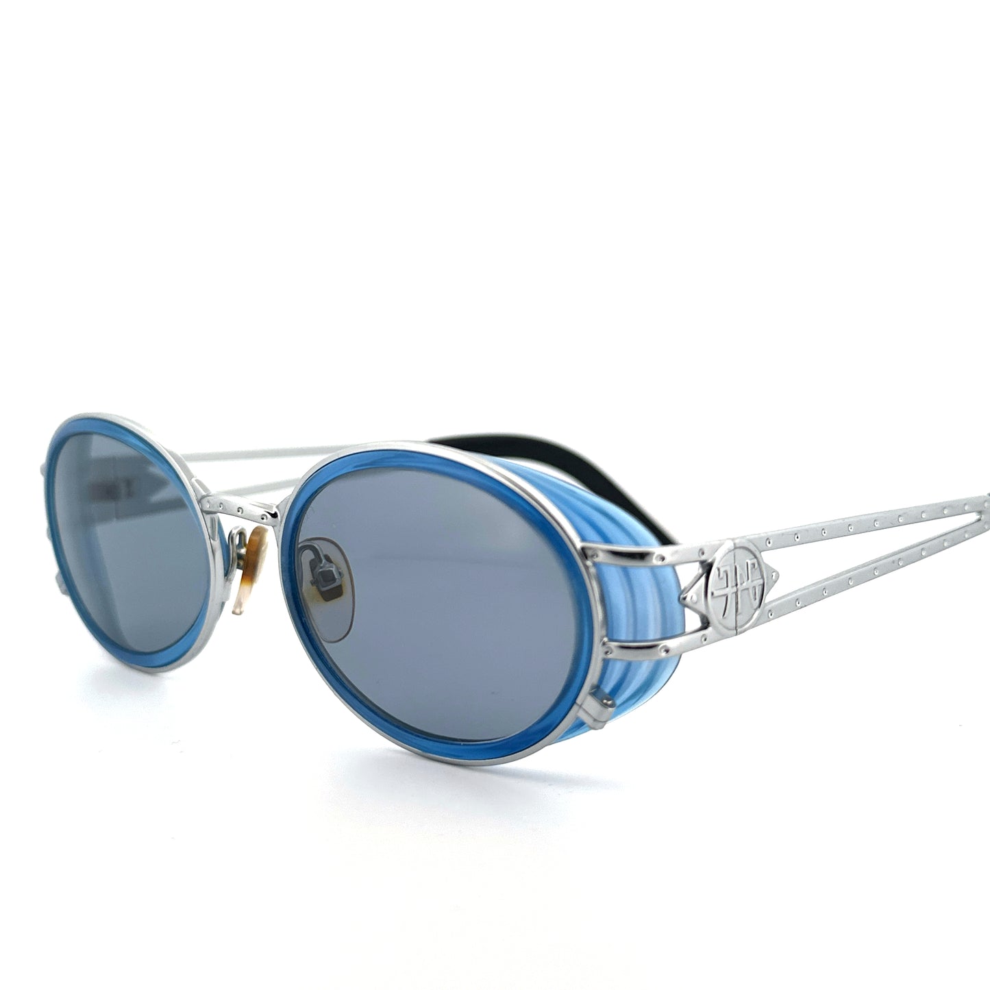 Vintage 90s Jean Paul Gaultier 58-6202 Oval Sunglasses - Medium - JPG Made in Japan