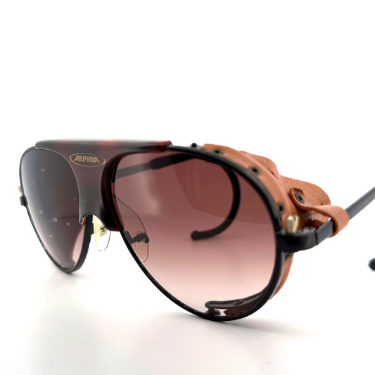 Vintage Alpina Sports Sunglasses Ski Aviator Mod 0287 Size Medium Made in Germany
