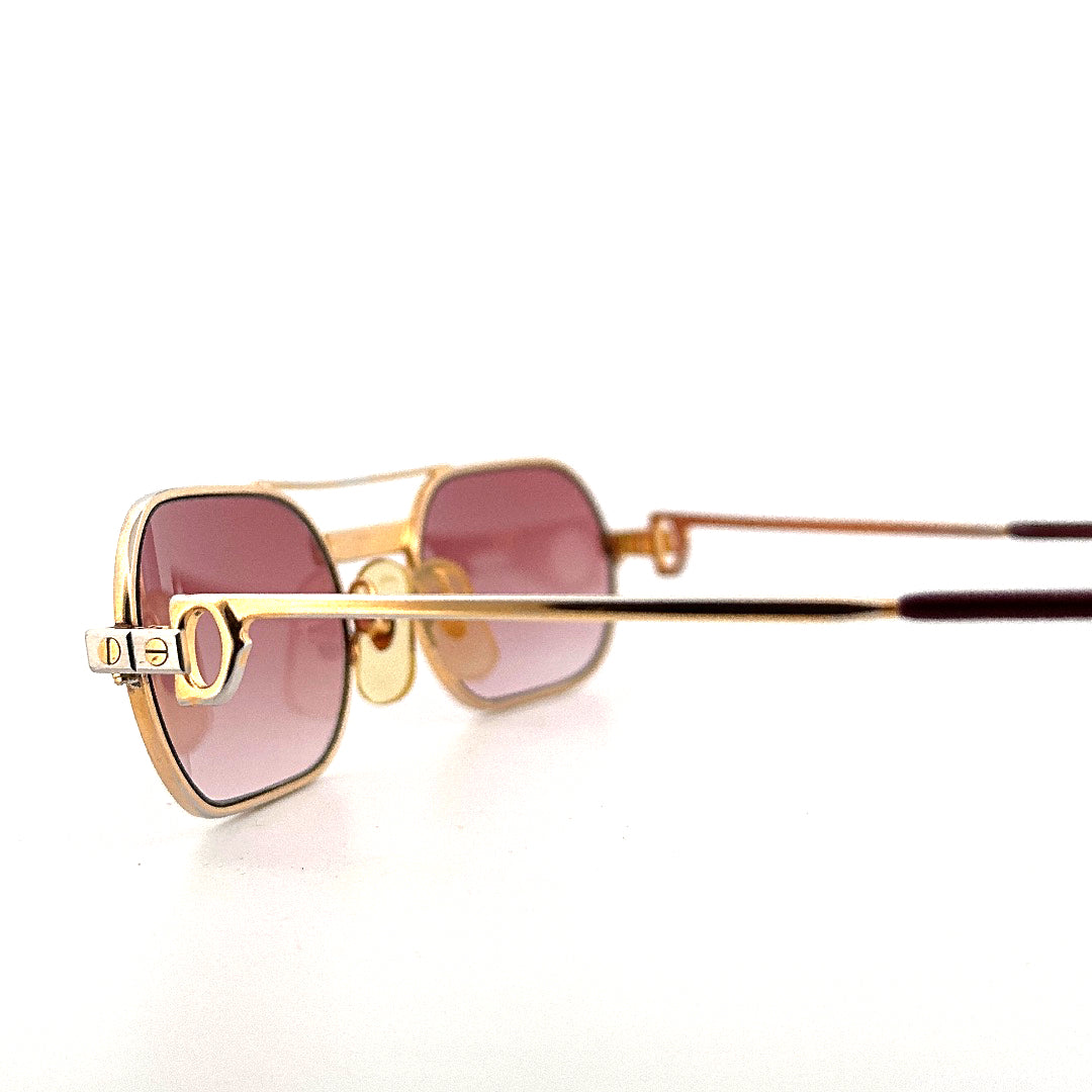 Vintage 80s Cartier Must Santos Sunglasses - Medium - Made in France