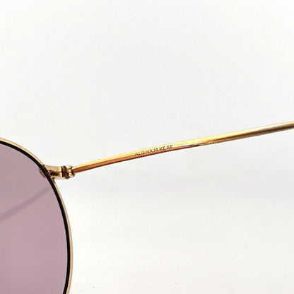Vintage Algha 14KT Gold Filled Sunglasses Off Round - Small/Medium - Made in England