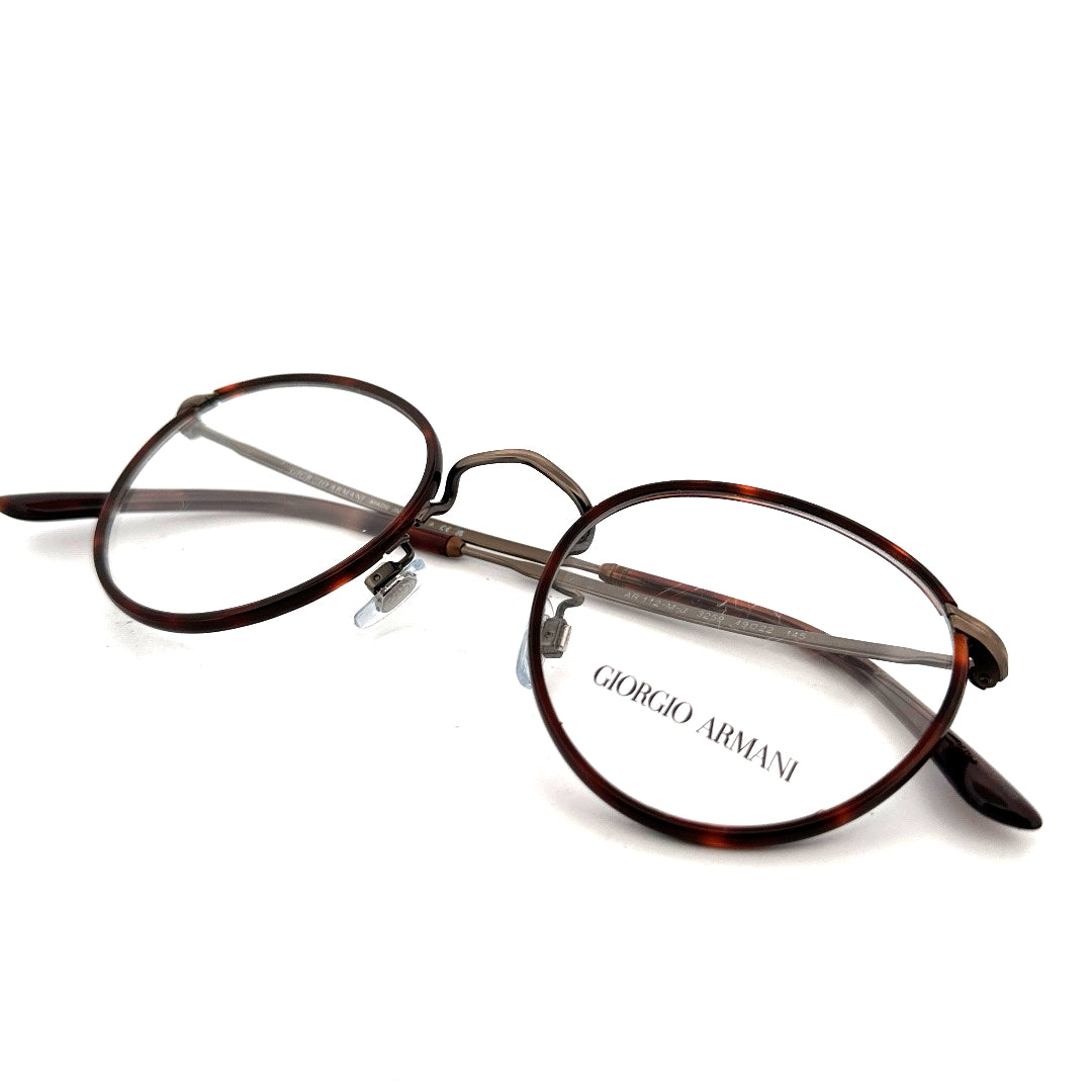 Vintage 80s Giorgio Armani Off Round Eyeglasses Frames Mod 112 Size 49-22 Made in Italy